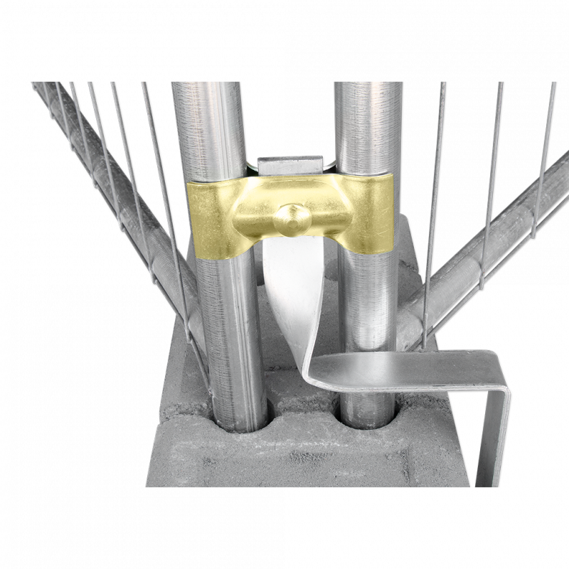 Bauzaun-Aushebesicherung