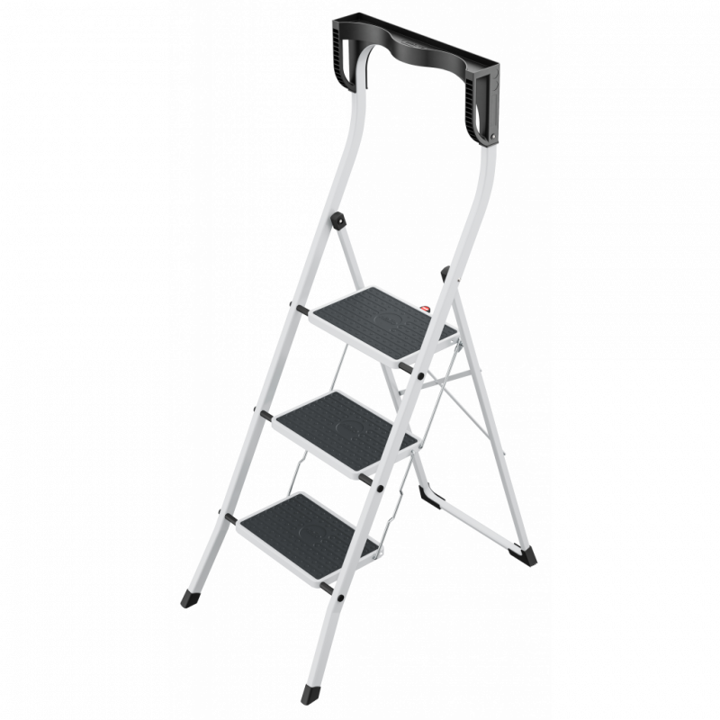 Hailo K75 ComfortLine ergonomische Stahl-Trittleiter 3 Stufen