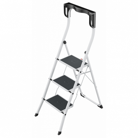 Hailo K75 ComfortLine ergonomische Stahl-Trittleiter 3 Stufen