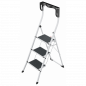 Hailo K75 ComfortLine ergonomische Stahl-Trittleiter 3 Stufen
