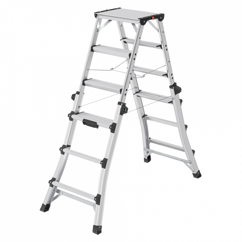 Hailo D100 TL TopLine Stehleiter mit teleskopierbaren Holmen