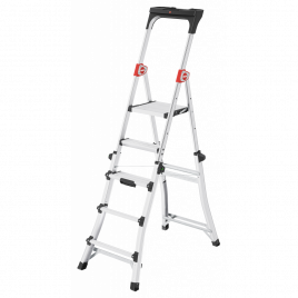 Hailo TL100 TopLine Alu Teleskop Stehleiter 5 Stufen