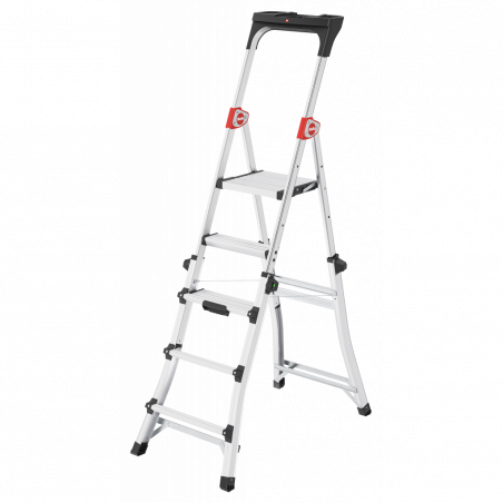 Hailo TL100 TopLine Alu Teleskop Stehleiter 5 Stufen