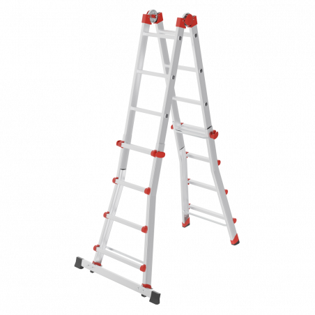 Hailo Aluminium Multifunktionsleiter M80 4x4 Sprossen
